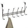 Home Basics Steel Over the Door 6 Hook Hanging Rack, Bronze DH10658